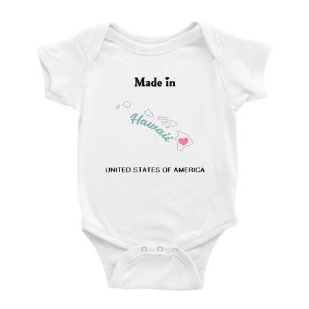 Made In Hawaii United States of America Baby Clothing Bodysuit 18-24 Months