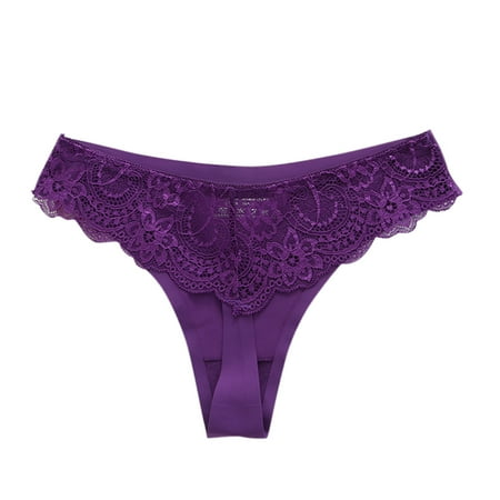 Qcmgmg Low Rise Seamless Underwear for Women Lace Panties Solid Color T-Back Thong One Size
Qcmgmg Low Rise Seamless Underwear for Women Lace Panties Solid Color T-Back Thong One Size