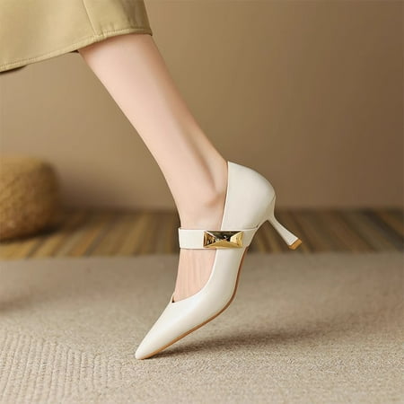 French Pointed Toe Buckle Mary Jane Genuine Leather Flat Shoes
French Pointed Toe Buckle Mary Jane Genuine Leather Flat Shoes