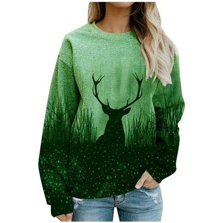 jsaierl Christmas Sweatshirt Women Long Sleeve Deer Graphic Top Casual Crewneck Sweatshirt Plus Size Pullover Christmas Gifts for Teen Girls
jsaierl Christmas Sweatshirt Women Long Sleeve Deer Graphic Top Casual Crewneck Sweatshirt Plus Size Pullover Christmas Gifts for Teen Girls