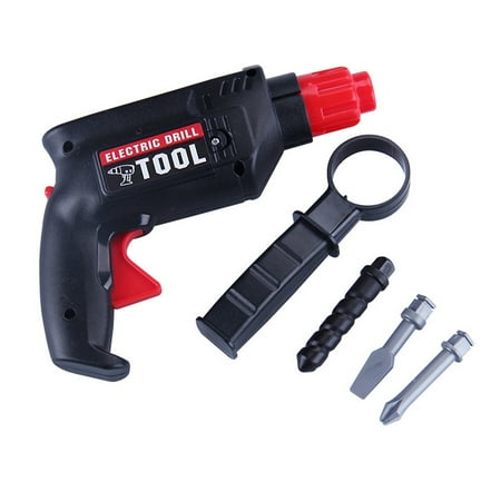 Mini Toy Drill Set Battery Powered Easy Grip For Kids Power Tools Multifunction