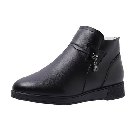 fvwitlyh Ankle Boots for Women Boots Low Heel with Fringe Fashion Autumn And Winter Women Ankle Boots Low Dress Boots for Women with Heel