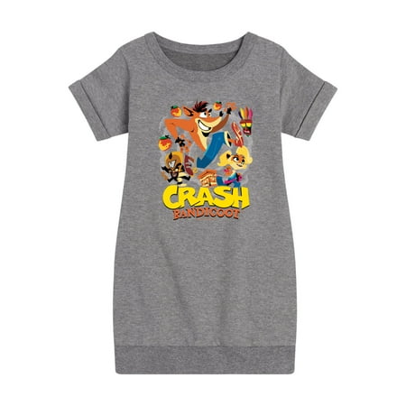 Crash Bandicoot - TNT Crash - Toddler And Youth Girls Fleece Dress