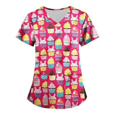 CHMORA Scrub Tops Women Print Print Nurse Uniforms for Women Short Sleeve V-Neck Shirts Tee Tops with Pockets(Hot Pink 3XL)
CHMORA Scrub Tops Women Print Print Nurse Uniforms for Women Short Sleeve V-Neck Shirts Tee Tops with Pockets(Hot Pink 3XL)