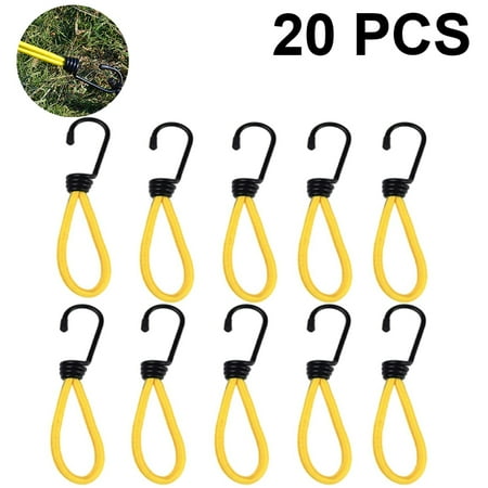 12/20pcs 15cm Bungee Cord Hooks Anti-Rust Paint Spiral Wire Hooks with Separable Reflective Elastic Rope Heavy Duty Strapping Tape Hooks for Camping Trucks Boats
12/20pcs 15cm Bungee Cord Hooks Anti-Rust Paint Spiral Wire Hooks with Separable Reflective Elastic Rope Heavy Duty Strapping Tape Hooks for Camping Trucks Boats