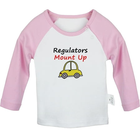 Regulators Mount Up Funny T shirt For Baby Newborn Babies T-shirts Infant Tops 0-24M Kids Graphic Tees Clothing (Long Pink Raglan T-shirt 12-18 Months)
Regulators Mount Up Funny T shirt For Baby Newborn Babies T-shirts Infant Tops 0-24M Kids Graphic Tees Clothing (Long Pink Raglan T-shirt 12-18 Months)