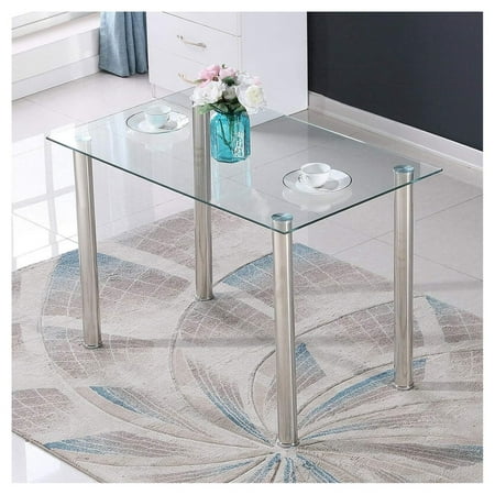 BULYAXIA Tempered Glass Dining Table Table with Rust Resistant Legs for Kitchen Dining Room Restaurant Coffee Shop Domestic 28in x 43in(Clear Dining Table)
BULYAXIA Tempered Glass Dining Table Table with Rust Resistant Legs for Kitchen Dining Room Restaurant Coffee Shop Domestic 28in x 43in(Clear Dining Table)