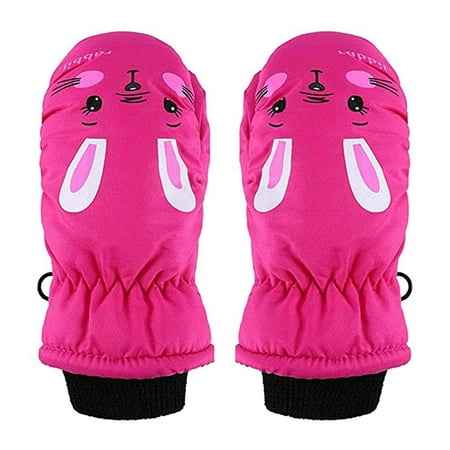 Dido Children s Ski Gloves Mittens Waterproof and Windproof Snow Gloves Cartoon Rabbit Mittens Gloves Warm Winter Gloves