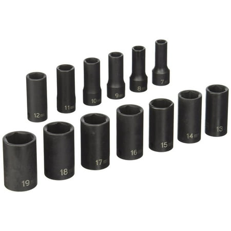 Grey Pneumatic 1213MSD 13-Piece 3/8 in. Drive 6-Point Metric Semi-Deep Impact Socket Set
Grey Pneumatic 1213MSD 13-Piece 3/8 in. Drive 6-Point Metric Semi-Deep Impact Socket Set
