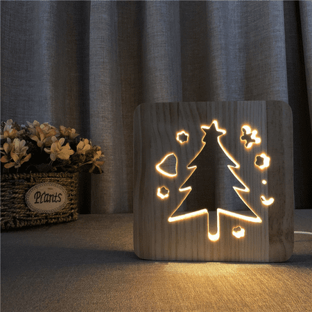 LED Christmas Tree Night Light Carving Wooden 3D Light Stereoscopic Light Creative Wooden Decorative Atmosphere Small Table Light
LED Christmas Tree Night Light Carving Wooden 3D Light Stereoscopic Light Creative Wooden Decorative Atmosphere Small Table Light