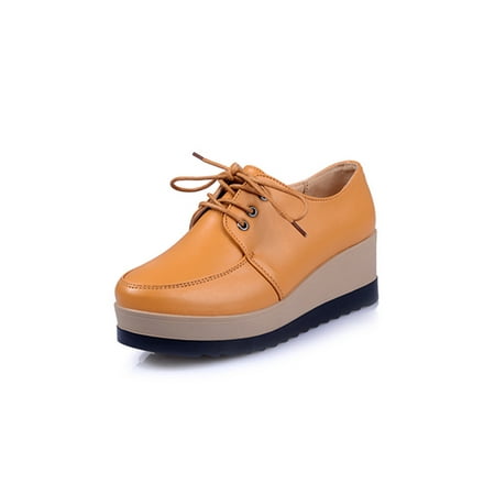Ritualay Ladies Walking Shoe Platform Casual Shoes Wedge Loafers Lightweight Work Lace Up Yellow 7
Ritualay Ladies Walking Shoe Platform Casual Shoes Wedge Loafers Lightweight Work Lace Up Yellow 7