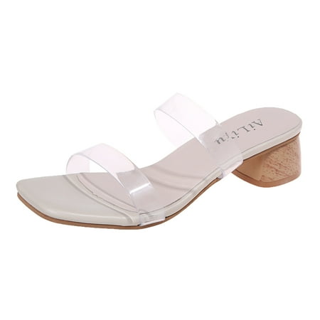 Follure Girl women s casual shoes Women s Fashion Casual Transparent Outdoor Slippers Sandals Thick Heels Shoes White 41
Follure Girl women s casual shoes Women s Fashion Casual Transparent Outdoor Slippers Sandals Thick Heels Shoes White 41