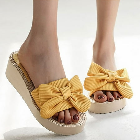 〖Yilirongyumm〗 Yellow 38 Slippers For Women Spring Casual Sandals Summer Fashion And Beach Wedge Bow Slippers Women s Slipper
〖Yilirongyumm〗 Yellow 38 Slippers For Women Spring Casual Sandals Summer Fashion And Beach Wedge Bow Slippers Women s Slipper