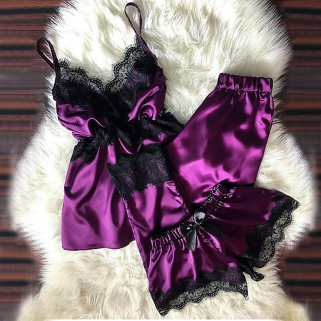Mrat Pajama Sets 2-Piece Sleepwear Loungewear Ladies V-Neck Eyelash Lace Stain Camisole Pajamas Bowknot Shorts Set T shirt Top and Shorts Set
Mrat Pajama Sets 2-Piece Sleepwear Loungewear Ladies V-Neck Eyelash Lace Stain Camisole Pajamas Bowknot Shorts Set T shirt Top and Shorts Set