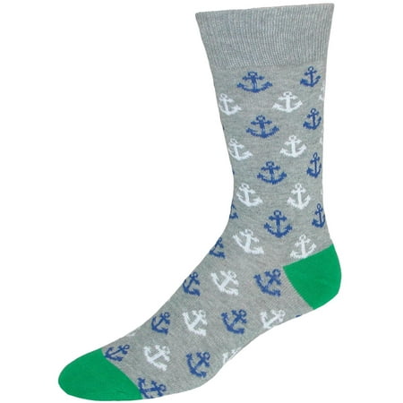 Fine Fit Anchor Print Dress Socks (Men's)
