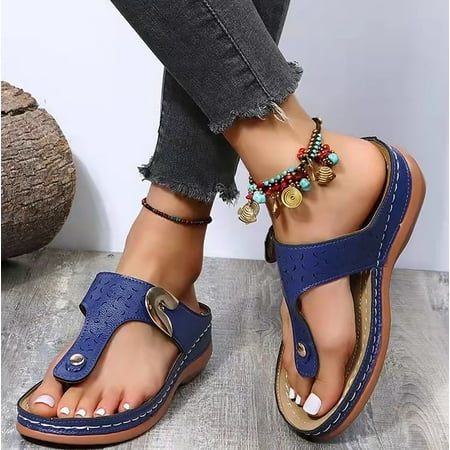 DoubleYi Women Slippers 1 Pair All-match T-Strap Trendy Women Platform Wedge Flip Flops
DoubleYi Women Slippers 1 Pair All-match T-Strap Trendy Women Platform Wedge Flip Flops