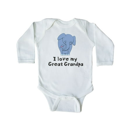 Inktastic I Love my Great Grandpa Elephant Gift Baby Boy or Baby Girl Long Sleeve Bodysuit
Inktastic I Love my Great Grandpa Elephant Gift Baby Boy or Baby Girl Long Sleeve Bodysuit