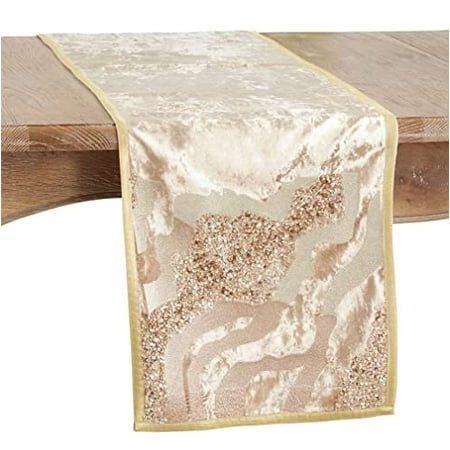 Fennco Styles Beaded & Embroidered Velvet Table Runner 14 W x 72 L - Gold Elegant Table Cover for Home Dining Table Décor Banquets Family Gatherings and Special Occasions
Fennco Styles Beaded & Embroidered Velvet Table Runner 14 W x 72 L - Gold Elegant Table Cover for Home Dining Table Décor Banquets Family Gatherings and Special Occasions