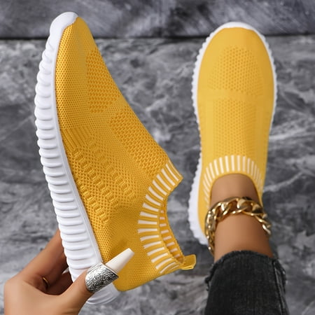Women s Knitted Sock Sneakers Breathable Slip On Outdoor Sports Shoes Lightweight Soft Sole Walking Trainers
Women s Knitted Sock Sneakers Breathable Slip On Outdoor Sports Shoes Lightweight Soft Sole Walking Trainers