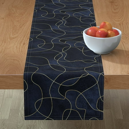 Cotton Sateen Table Runner 90 - Watercolor Dark Blue Geometric Abstract Waves Shapes Print Custom Table Linens by Spoonflower
Cotton Sateen Table Runner 90 - Watercolor Dark Blue Geometric Abstract Waves Shapes Print Custom Table Linens by Spoonflower