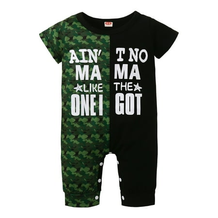 OLLUISNEO Infant Baby Boys Summer Bodysuit Crew Neckline Short Sleeve Letter Jumpsuit 6-9 Months
OLLUISNEO Infant Baby Boys Summer Bodysuit Crew Neckline Short Sleeve Letter Jumpsuit 6-9 Months