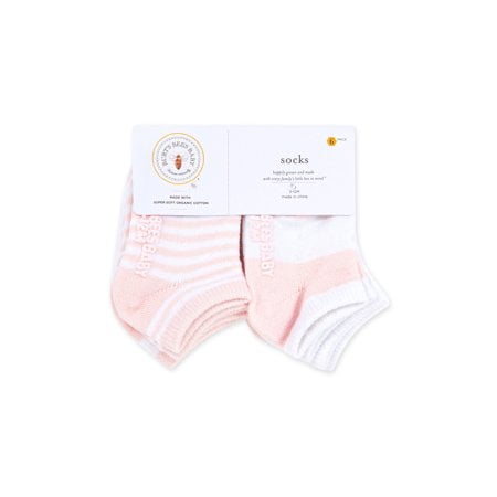 Burt s Bees Baby Girls Socks 6-Pack Multi Ankle
