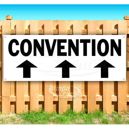 CONVENTION 13 oz heavy duty vinyl banner sign with metal grommets, new, store, advertising, flag, (many sizes available)