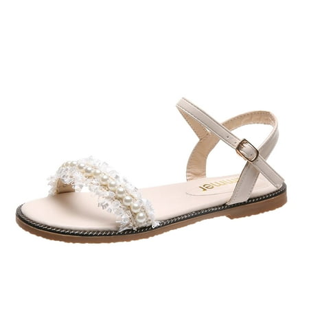 Youmylove Women Fashion Solid Color Cloth Pearl Decoration Open Toe Buckle Flat Sandals Summer Comfy Beach Outdoor Walking Footwear
Youmylove Women Fashion Solid Color Cloth Pearl Decoration Open Toe Buckle Flat Sandals Summer Comfy Beach Outdoor Walking Footwear