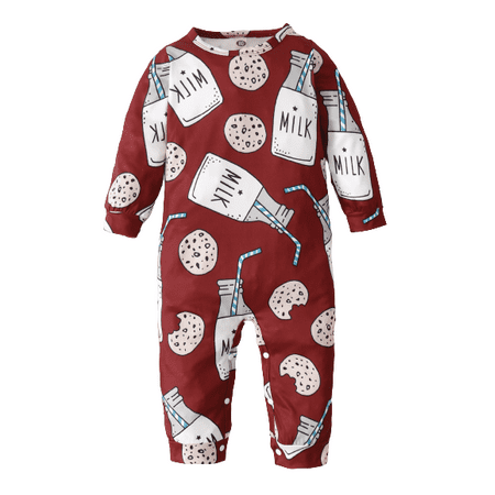 OLLUISNEO Newborn Baby Girls Romper Winter Romper Cookies Milk Printed Long Sleeve One-piece Jumpsuit 9-12 Months Red
OLLUISNEO Newborn Baby Girls Romper Winter Romper Cookies Milk Printed Long Sleeve One-piece Jumpsuit 9-12 Months Red