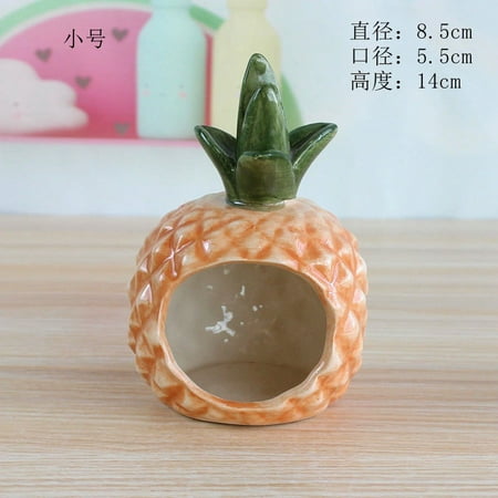 FRCOLOR Ceramic Hamster House Lovely Pineapple Hamster Hideout Cooling House Pet Sleeping Nest
FRCOLOR Ceramic Hamster House Lovely Pineapple Hamster Hideout Cooling House Pet Sleeping Nest