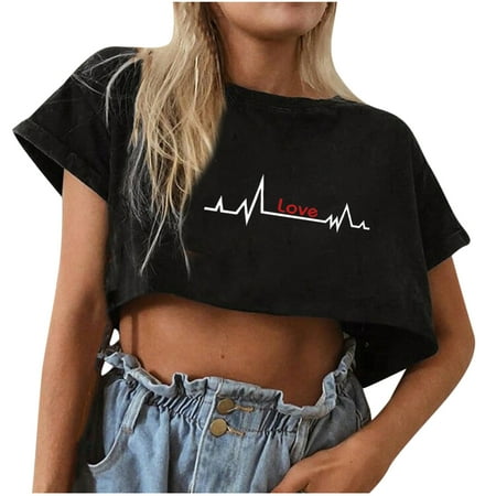 LBECLEY Womens Tops Tops for Leggings Short Sleeve Waist Tops Crop Blouse Short Women High Gothic Printed Sleeve Women s Blouse Scrub Shirt T Shirts for Women Polyester Black Bkxsa
LBECLEY Womens Tops Tops for Leggings Short Sleeve Waist Tops Crop Blouse Short Women High Gothic Printed Sleeve Women s Blouse Scrub Shirt T Shirts for Women Polyester Black Bkxsa