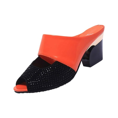JeashCHAT Clearance Slip On Slide Sandals for Women Women s Sandals Mid Heel Sandals Outdoor Slippers Outdoor Summer Open Toe Elegant Sandals (Orange)
JeashCHAT Clearance Slip On Slide Sandals for Women Women s Sandals Mid Heel Sandals Outdoor Slippers Outdoor Summer Open Toe Elegant Sandals (Orange)
