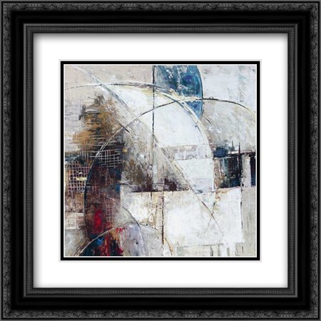 Parallel Dimensions I 2x Matted 20x20 Black Ornate Framed Art Print by Roth, Jack