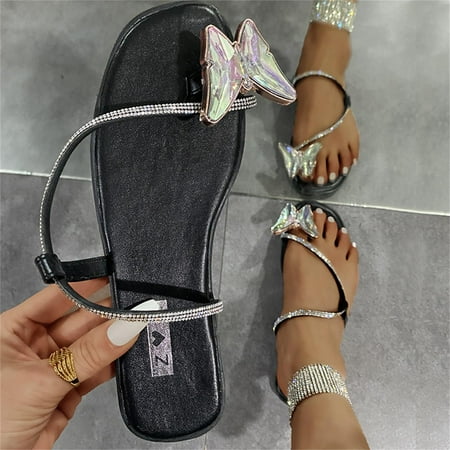 STEADY Women s Summer Slippers Crystal Butterfly Sandals Open Toe Breathable Slippers Black / 42
STEADY Women s Summer Slippers Crystal Butterfly Sandals Open Toe Breathable Slippers Black / 42