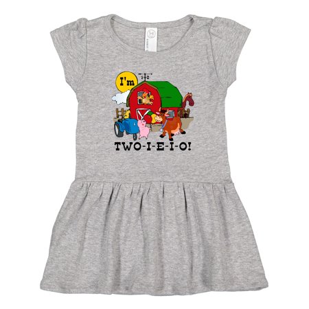 Inktastic TWO-I-E-I-O Gift Toddler Girl Dress