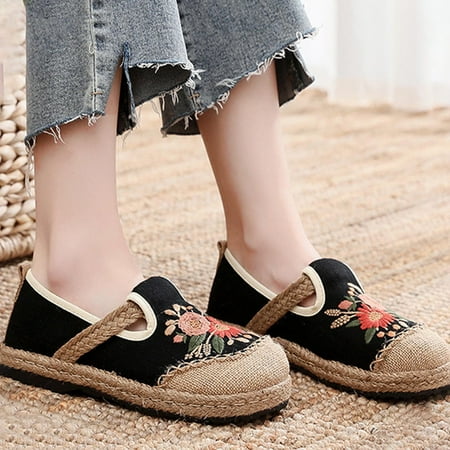 WQJNWEQ Women s Flats Shoes Leisure Round Ethnic Style Embroidered Shoes Shallow Cut Low top Soft Bottom Cloth Shoes Comfort
WQJNWEQ Women s Flats Shoes Leisure Round Ethnic Style Embroidered Shoes Shallow Cut Low top Soft Bottom Cloth Shoes Comfort