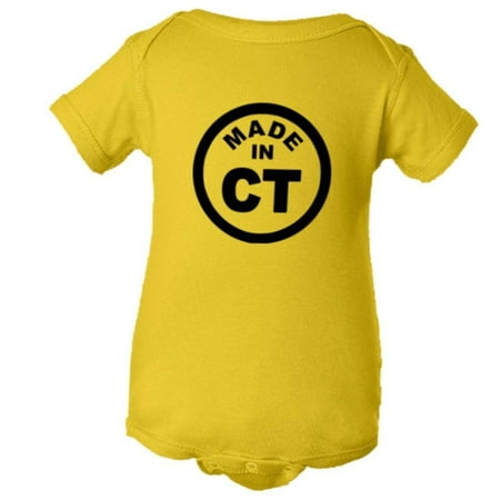 PleaseMeTees™ Baby From Born Made In Connecticut CT Logo Label HQ Jumper