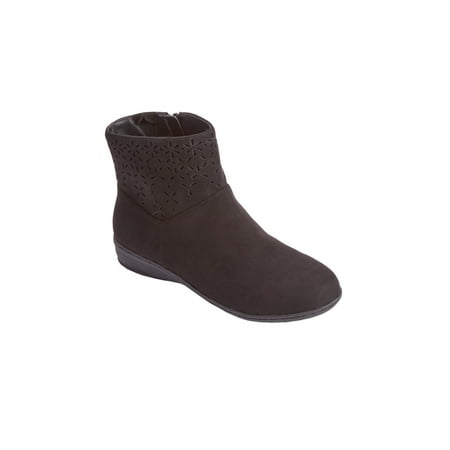 Comfortview Wide Width Zenni Bootie | Short Ankle Boot | Women s Winter Shoes - 9 1/2 M Black