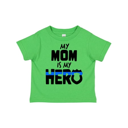 Inktastic My Mom is My Hero Police Officer Family Gift Toddler Boy or Toddler Girl T-Shirt