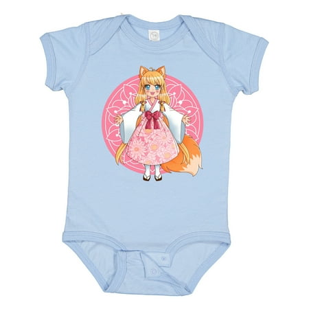 Inktastic Fox Chibi Anime Girl Gift Baby Girl Bodysuit