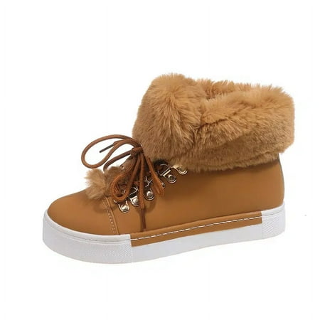 Women‘s Platform Heel Fleece Liner Ankle Boots Thermal Solid Color Lace Up Faux Leather Shoes Women‘s Footwear
Women‘s Platform Heel Fleece Liner Ankle Boots Thermal Solid Color Lace Up Faux Leather Shoes Women‘s Footwear