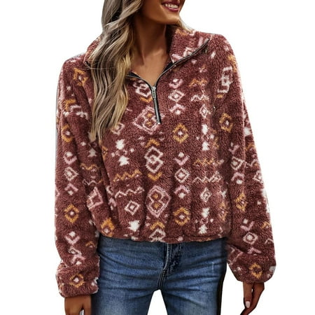 Bospose Long Sleeve Shirt Women Corset Top Brown Top Women S Casual Print Zipper Lapel Loose Shirt Blouse Top Lady Lapel Zip Plush Pullover Top Lapel Top/Shirt S
Bospose Long Sleeve Shirt Women Corset Top Brown Top Women S Casual Print Zipper Lapel Loose Shirt Blouse Top Lady Lapel Zip Plush Pullover Top Lapel Top/Shirt S