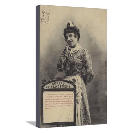 Femme De Chambre, for Hire Stretched Canvas Print Wall Art