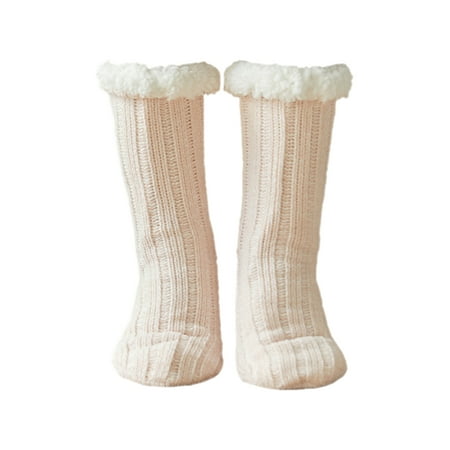 OCUhome 1 Pair Vertical Stripe Non-Slip Silicone Knitted Socks Middle Tube Fleece Lined Women Warm Snow Socks for Christmas
OCUhome 1 Pair Vertical Stripe Non-Slip Silicone Knitted Socks Middle Tube Fleece Lined Women Warm Snow Socks for Christmas