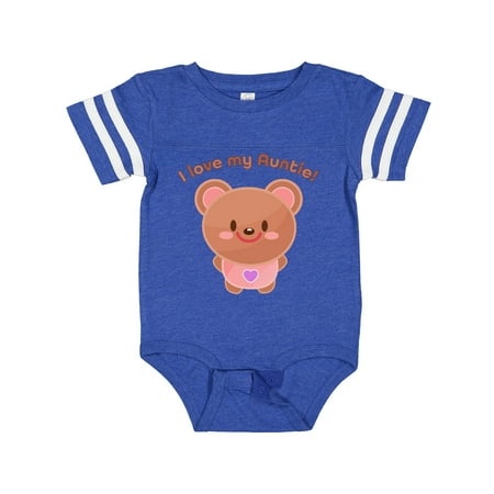 Inktastic I Love My Auntie- Cute Baby Bear Gift Baby Boy or Baby Girl Bodysuit