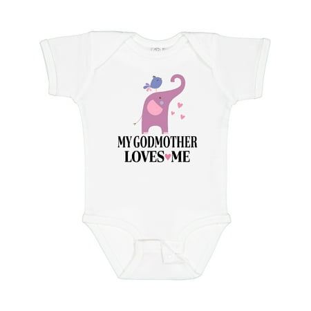 Inktastic My Godmother Loves Me Goddaughter Gift Baby Girl Bodysuit