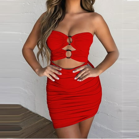 ClodeEU Women S Summer Sexy Fashion Solid Color Slim Hollowing Package Hip Bustier Dress
ClodeEU Women S Summer Sexy Fashion Solid Color Slim Hollowing Package Hip Bustier Dress
