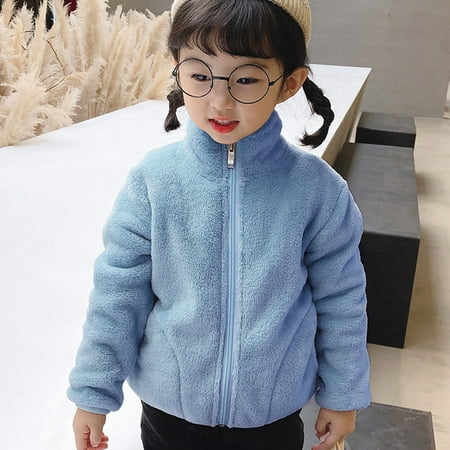 BULLPIANO Little Girls Boys Winter Fleece Zipper Sweatshirts Hoodies Toddler Kids Warm Coats Jackets Outerwear 1-10T