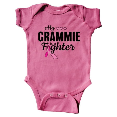 Inktastic Breast Cancer Awareness My Grammie is a Fighter Gift Baby Boy or Baby Girl Bodysuit