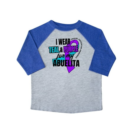 Inktastic Suicide Prevention I Wear Teal and Purple for My Abuelita Gift Toddler Boy or Toddler Girl T-Shirt
Inktastic Suicide Prevention I Wear Teal and Purple for My Abuelita Gift Toddler Boy or Toddler Girl T-Shirt